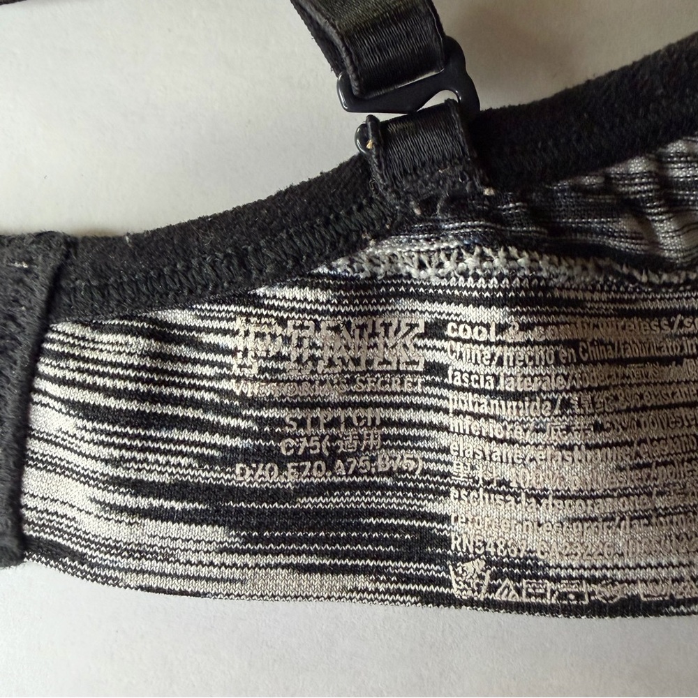 Victoria’s Secret PINK Cool & Comfy Wireless Sports Bra Gray Space Dye Sz Small - Picture 13 of 16